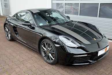 Dekorbeklebung Porsch 718 Cayman Mit R Streifen Und Turdekor Intitan Matt  (Bild 2/8)