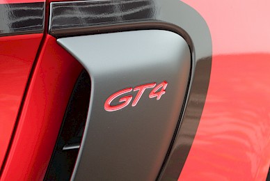 Dekorbeklebung Porsche Cayman Gt4 Mit Ferrari Scuderia Streifen Und Turdekoren  (Bild 6/10)