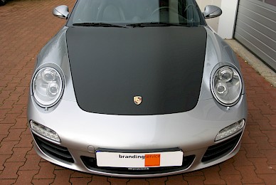 Teilbeklebung Porsche Carrera S Carbonhaube  (Bild 2/4)