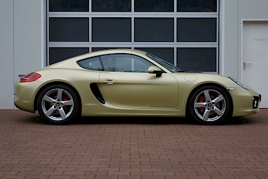 Teilfolierung Porsche Cayman S Carbonhaube 