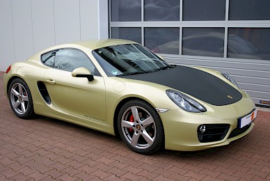 Teilfolierung Porsche Cayman S Carbonhaube  (Bild 2/6)