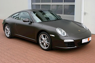 Vollverklebung Porsche 911 Carrera Coupe Braun Metallic Matt  (Bild 2/9)