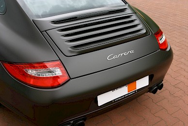 Vollverklebung Porsche 911 Carrera Coupe Von Schwarz In Braun Metallic Matt  (Bild 7/9)