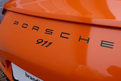 Vollverklebung Porsche 911 Carrera Coupe Von Schwarz In Orange Glanzend  (Bild 7/10)