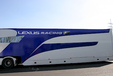 Lkw Beschriftung Autotransporter Lexus Racing 