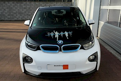 Fahrzeugbeschriftung Bmw I3 Lauf Cup Begleitfahrzeug  (Bild 3/5)