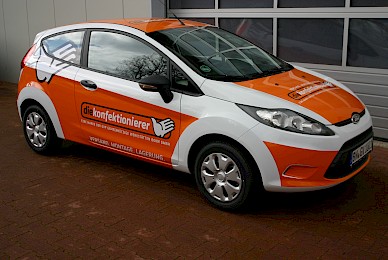 Fahrzeugbeschriftung Ford Fiesta Teilbeklebung Orangedie Konfektionierer  (Bild 2/4)