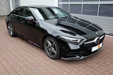 Fahrzeugbeschriftung Mercedes Cls Telekom Magenta Spritzer  (Bild 2/5)