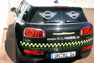 Fahrzeugbeschriftung Mini Oneclubman Rsv Dueren Begleitfahrzeug  (Bild 6/9)