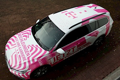 Fahrzeugbeschriftung Vw Passat Gte Telekom Karriere  (Bild 9/11)