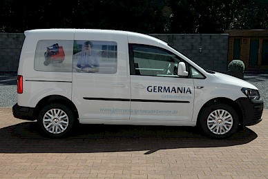 Fahrzeugbeschriftung Vw Caddy Germania Gebaeudedienste 