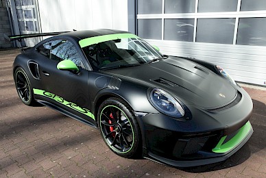 Vollverklebung Porsche 911 Gt3 Rs In Mattschwarz Und Dekore  (Bild 2/12)