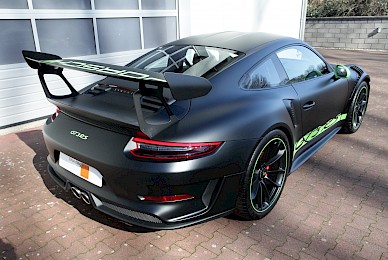 Vollverklebung Porsche 911 Gt3 Rs In Mattschwarz Und Dekore  (Bild 7/12)