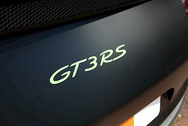Vollverklebung Porsche 911 Gt3 Rs In Mattschwarz Und Dekore 
