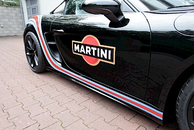 Porsche Boxster 718 Spyder Im Martini Design Und Steinschlagschutz Vvorderwagen  (Bild 4/14)