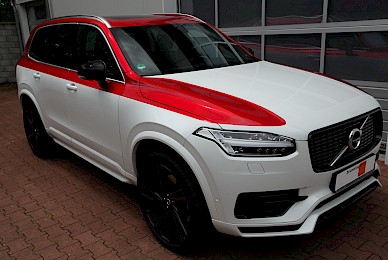 Teilbeklebung Eines Volvo Xc90 In Rotmetallic  (Bild 3/8)