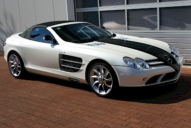 Vollverklebung Mercedes Slr Mclaren In Satin Pearl White  (Bild 2/11)