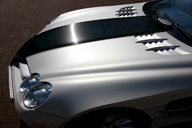 Vollverklebung Mercedes Slr Mclaren In Satin Pearl White  (Bild 5/11)