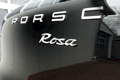 Porsche Macan Anfertigung Schriftzug Rosa In Porsche Schreibschrift  (Bild 5/7)