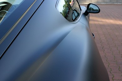 Porsche Cayman S Vollverklebung Von Gelb Auf Mattschwarz  (Bild 6/10)