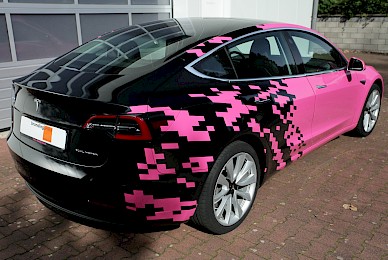 Vollverklebung Tesla Model 3 Telekom E Cannonball  (Bild 6/8)